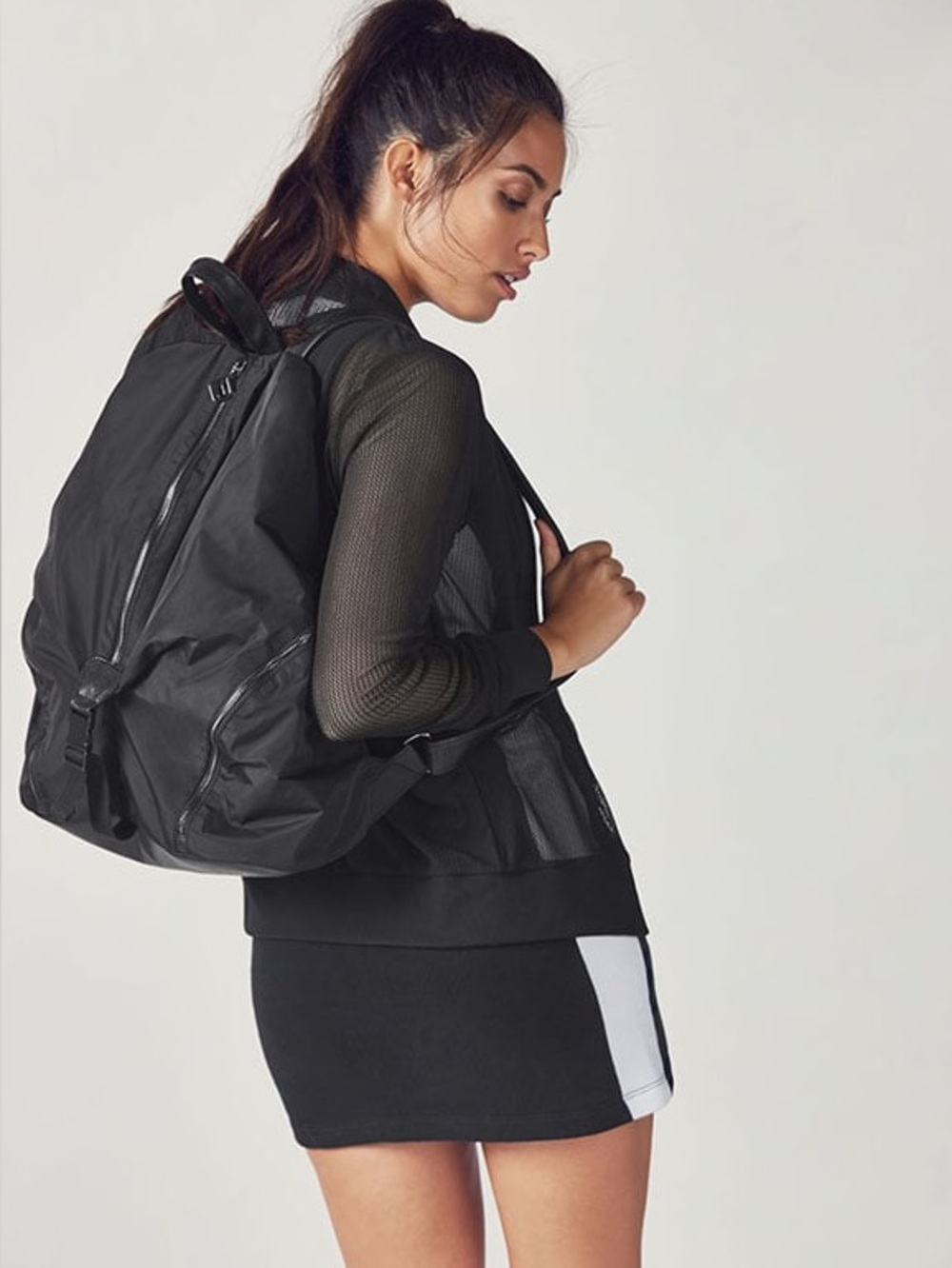 Fabletics Black The Row Backpack OS